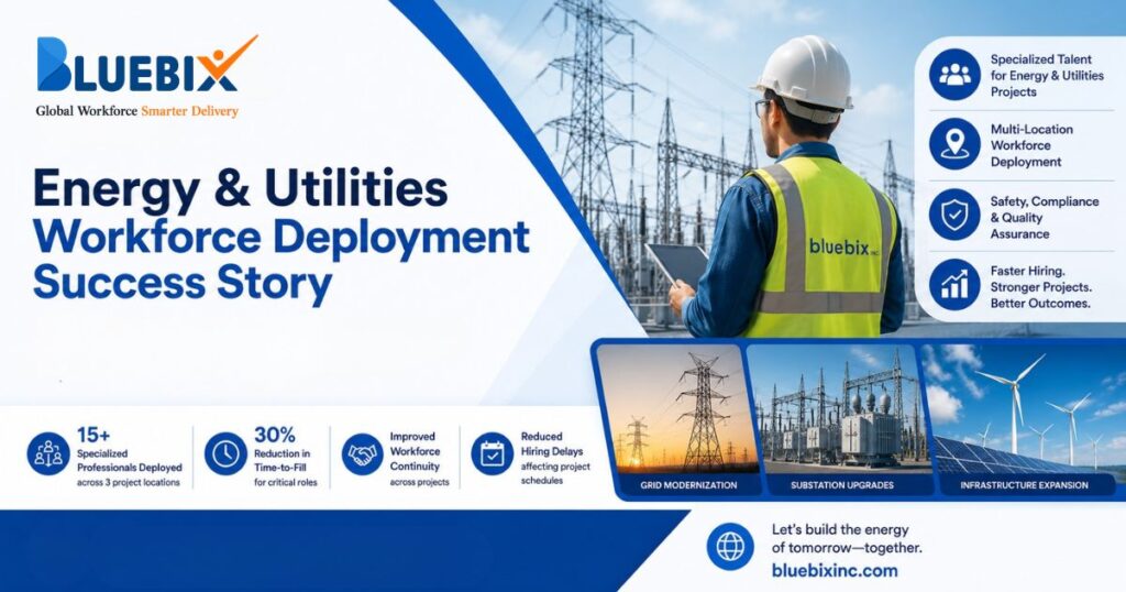 Energy & Utilities Workforce Deployment: How Bluebix Helped a Utility Client Scale Critical Infrastructure Projects